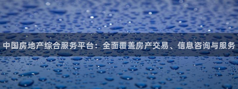 摩登6郑7O667：中国房地产综合服务平台：全面覆盖房产交易
