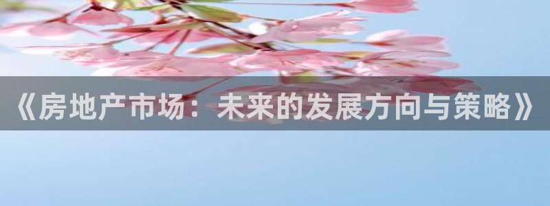 摩登7地7O667：《房地产市场：未来的发展方向与策略》